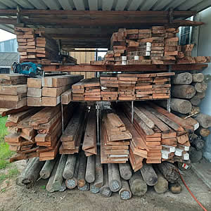 salvaged timber stock